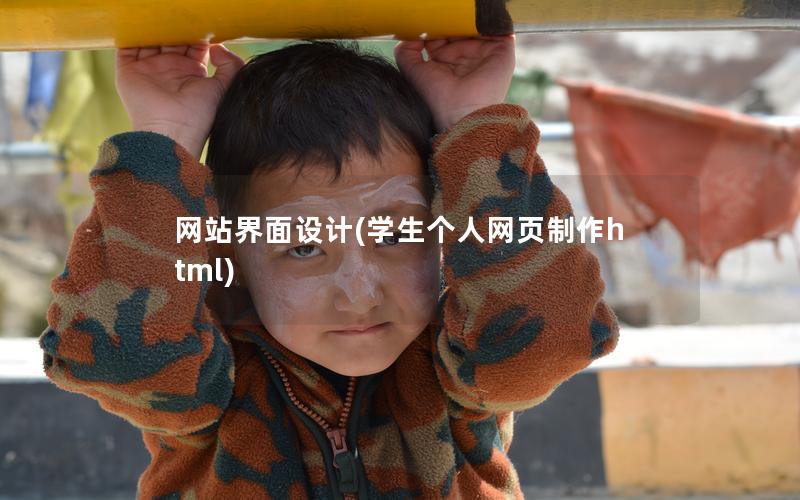 网站界面设计(学生个人网页制作html)