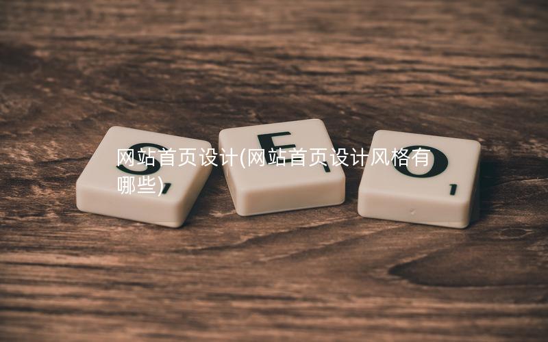 网站首页设计(网站首页设计风格有哪些)