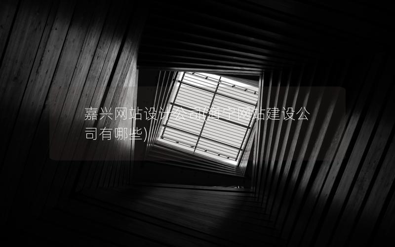 嘉兴网站设计公司(海宁网站建设公司有哪些)