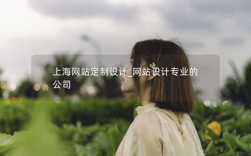 上海网站定制设计_网站设计专业的公司